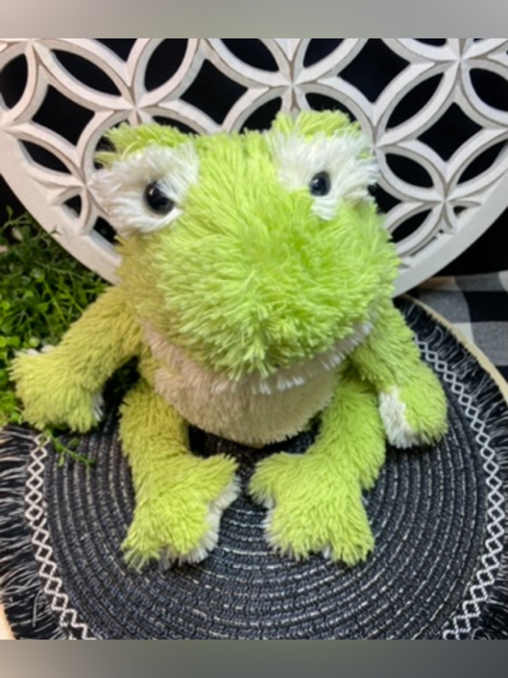Warmies Frog Soft Microwaveable Heating Pad‎ Therapy Plush Green